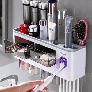 Badezimmer Zubehör Set Magnetische Adsorption Invertiert Zahnbürste Halter Automatische Zahnpasta