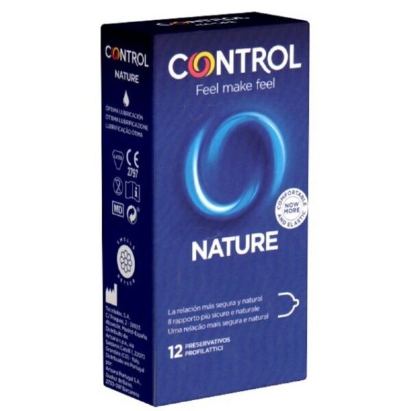 CONTROL CONDOMS Kondome Nature Packung mit, 12 St., spanische Kondome für natürliches Vergnügen