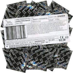 London Kondome Extra Special Beutel mit, 100 St., Markenkondome mit besonders dicker Wandstärke