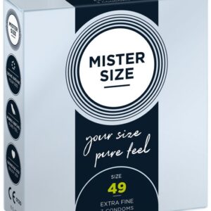 MISTER SIZE Kondome 3 Stück, Nominale Breite 49mm, gefühlsecht & feucht