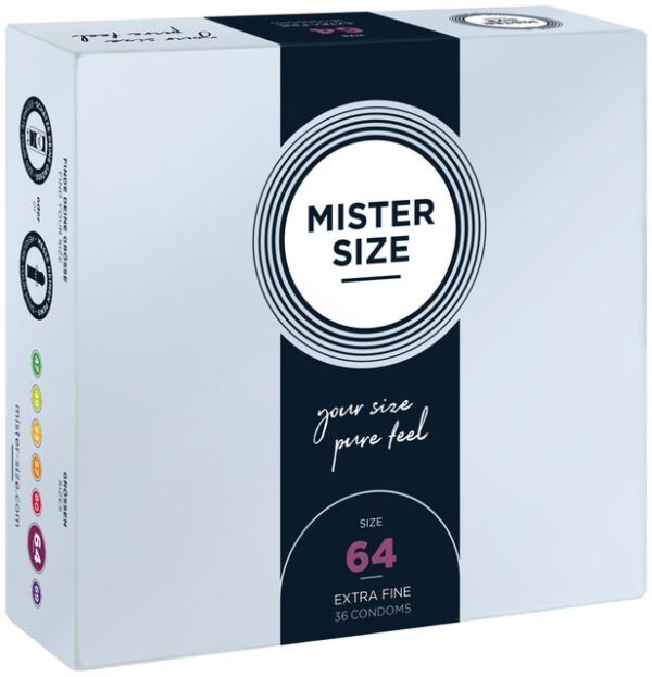 MISTER SIZE Kondome 36 Stück, Nominale Breite 64mm, gefühlsecht & feucht