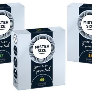 MISTER SIZE Kondome 3x3er Probierset - nominale Breite 47/49/53mm, gefühlsecht & feucht