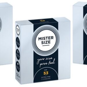 MISTER SIZE Kondome 3x3er Probierset - nominale Breite 49/53/57mm, gefühlsecht & feucht