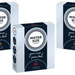 MISTER SIZE Kondome 3x3er Probierset - nominale Breite 57/60/64mm, gefühlsecht & feucht