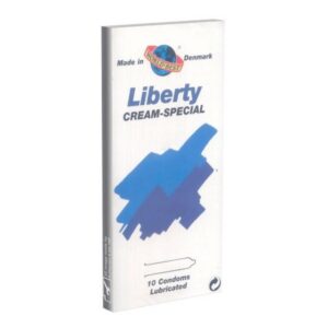 Worlds-Best Kondome Liberty Cream Special, extra feuchte Kondome mit reichlich Gleitgel Packung mit, 10 St., Kondome aus Dänemark