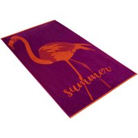 Vossen Strandtücher Flamingo Time - Farbe: purple - 0001 - 100x180 cm