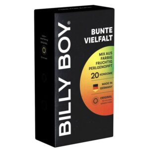 Billy Boy Kondome Bunte Vielfalt (Kondom Sortiment) verschiedene Sorten, Packung mit, 20 St., Kondome mit Gleitfilm, bunt gemischte Kondome