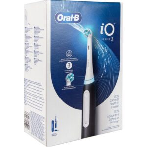 Braun Elektrische Zahnbürste Oral-B iO Series 3 Matt Black mit Reiseetuie