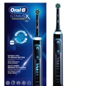 Oral-B Elektrische Zahnbürste Braun Oral-B Genius X Black, Aufsteckbürsten: 1 St.