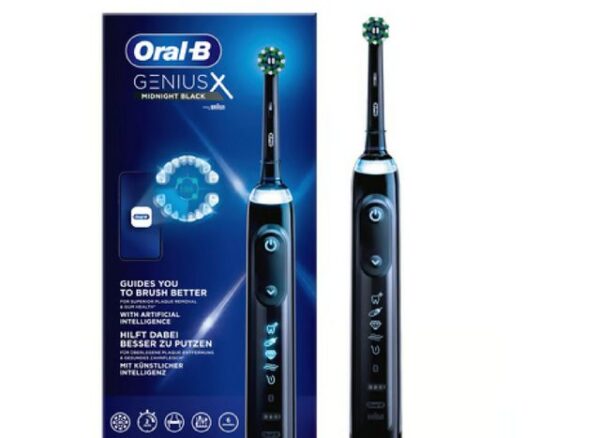 Oral-B Elektrische Zahnbürste Braun Oral-B Genius X Black, Aufsteckbürsten: 1 St.