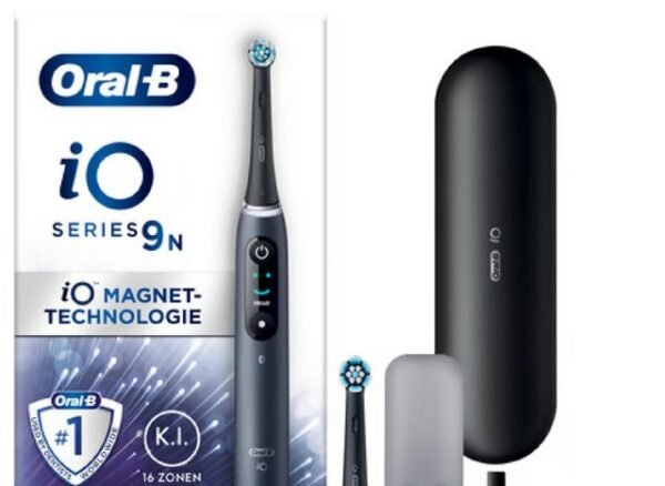 Oral-B Elektrische Zahnbürste Braun Oral B iO Serie 9N Elektrische Zahnbürste, Aufsteckbürsten: 1 St., 7 Putzprogramme