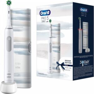 Oral-B Elektrische Zahnbürste Pro 3 3500 Design Edition Streifen - Elektrische Zahnbürste - weiß