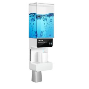 Welikera Munddusche Automatischer Mundwasserspender,Kontaktlos 650 ml,3 Ausgabestufen