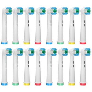 YI Elektrische Zahnbürste Ersatzbürstenköpfe für Oral B, 16 Pack Zahnbürste Ersatzköpfe